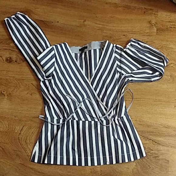 J crew top,  blue and white stripe - Picture 6 of 8